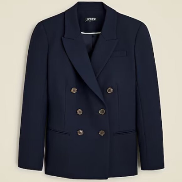 NWT J.Crew Double-Breasted Blazer - Black - Size 2 - Picture 7 of 8